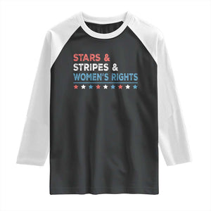 Stars Stripes And Women's Rights Raglan Shirt 4th Of July Equal Rights TS11 Black White Print Your Wear