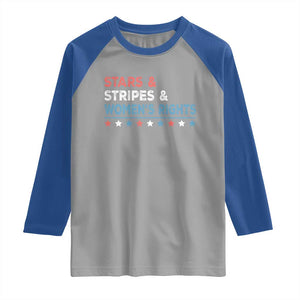 Stars Stripes And Women's Rights Raglan Shirt 4th Of July Equal Rights TS11 Sport Gray Royal Print Your Wear