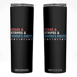 Stars Stripes And Women's Rights Skinny Tumbler 4th Of July Equal Rights TS11 Black Print Your Wear