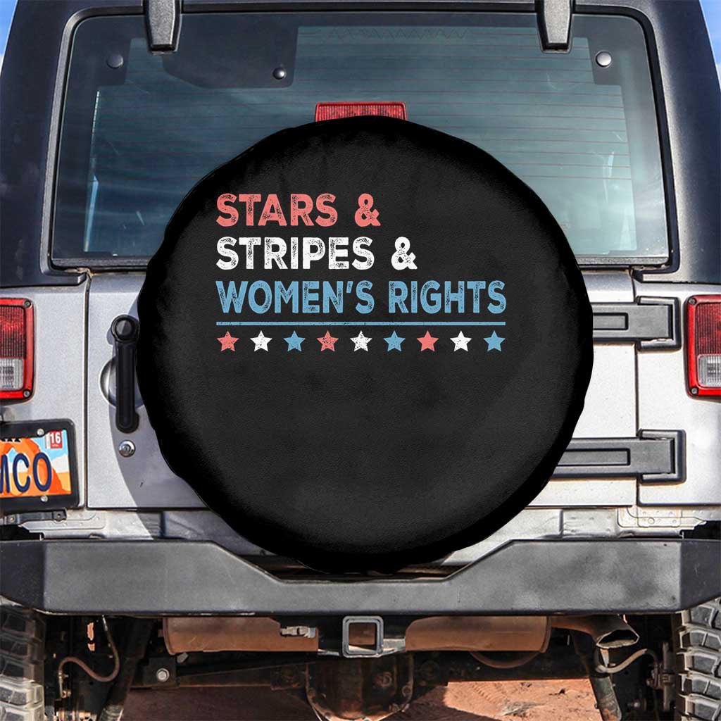 Stars Stripes And Women's Rights Spare Tire Cover 4th Of July Equal Rights TS11 No hole Black Print Your Wear