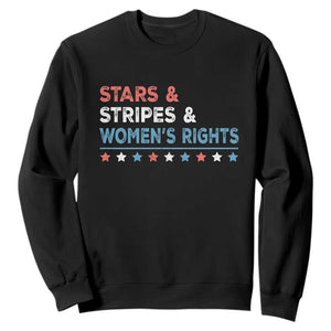 Stars Stripes And Women's Rights Sweatshirt 4th Of July Equal Rights TS11 Black Print Your Wear
