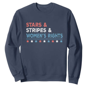 Stars Stripes And Women's Rights Sweatshirt 4th Of July Equal Rights TS11 Navy Print Your Wear