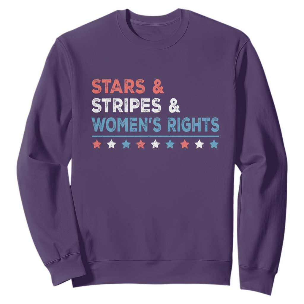 Stars Stripes And Women's Rights Sweatshirt 4th Of July Equal Rights TS11 Purple Print Your Wear