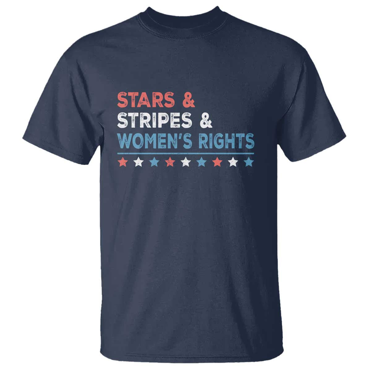 Stars Stripes And Women's Rights T Shirt 4th Of July Equal Rights TS11 Navy Print Your Wear