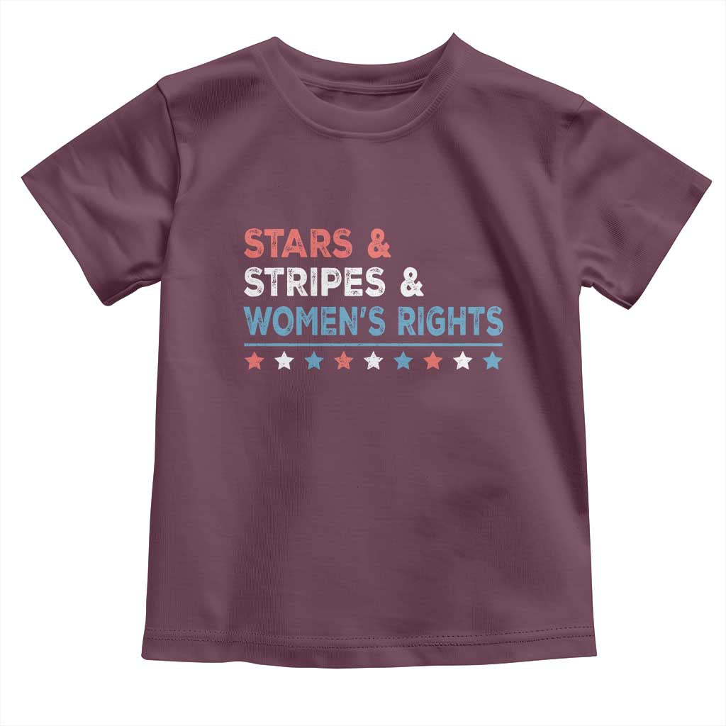 Stars Stripes And Women's Rights Toddler T Shirt 4th Of July Equal Rights TS11 Maroon Print Your Wear