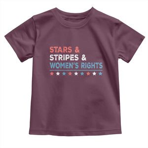 Stars Stripes And Women's Rights Toddler T Shirt 4th Of July Equal Rights TS11 Maroon Print Your Wear