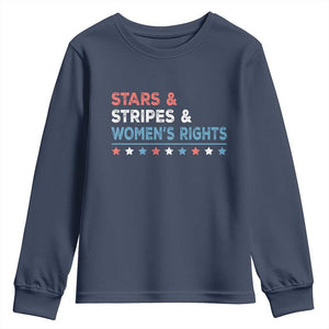 Stars Stripes And Women's Rights Youth Sweatshirt 4th Of July Equal Rights TS11 Navy Print Your Wear
