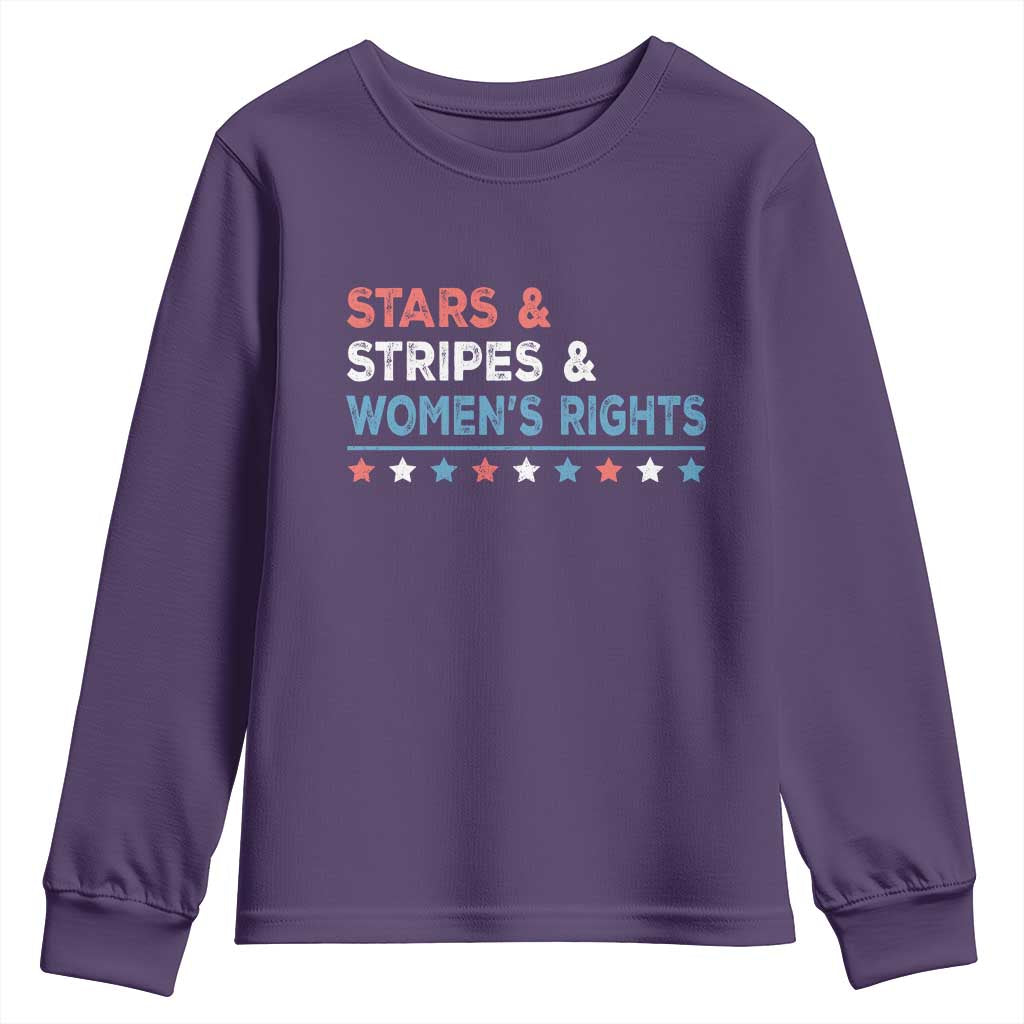 Stars Stripes And Women's Rights Youth Sweatshirt 4th Of July Equal Rights TS11 Purple Print Your Wear