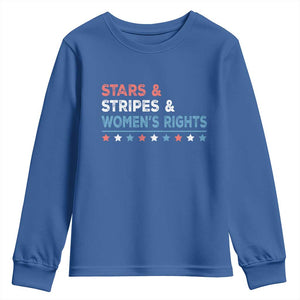 Stars Stripes And Women's Rights Youth Sweatshirt 4th Of July Equal Rights TS11 Royal Blue Print Your Wear