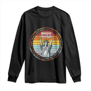 Statue of Liberty Hands Off Protest Long Sleeve Shirt Resist Resistance TS10 Black Print Your Wear