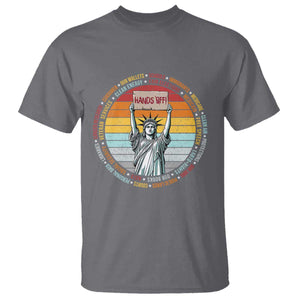 Statue of Liberty Hands Off Protest T Shirt Resist Resistance TS10 Charcoal Print Your Wear