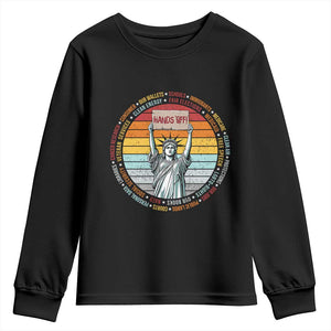 Statue of Liberty Hands Off Protest Youth Sweatshirt Resist Resistance TS10 Black Print Your Wear