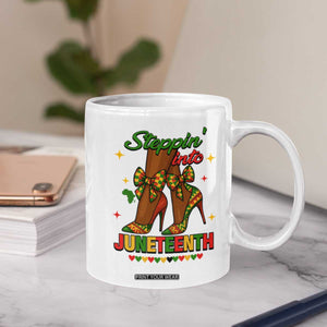 Stepping Into Juneteenth Coffee Mug Afro Diva High with African Pride TS02 Print Your Wear