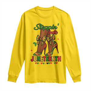Stepping Into Juneteenth Long Sleeve Shirt Afro Diva High with African Pride TS02 Daisy Print Your Wear