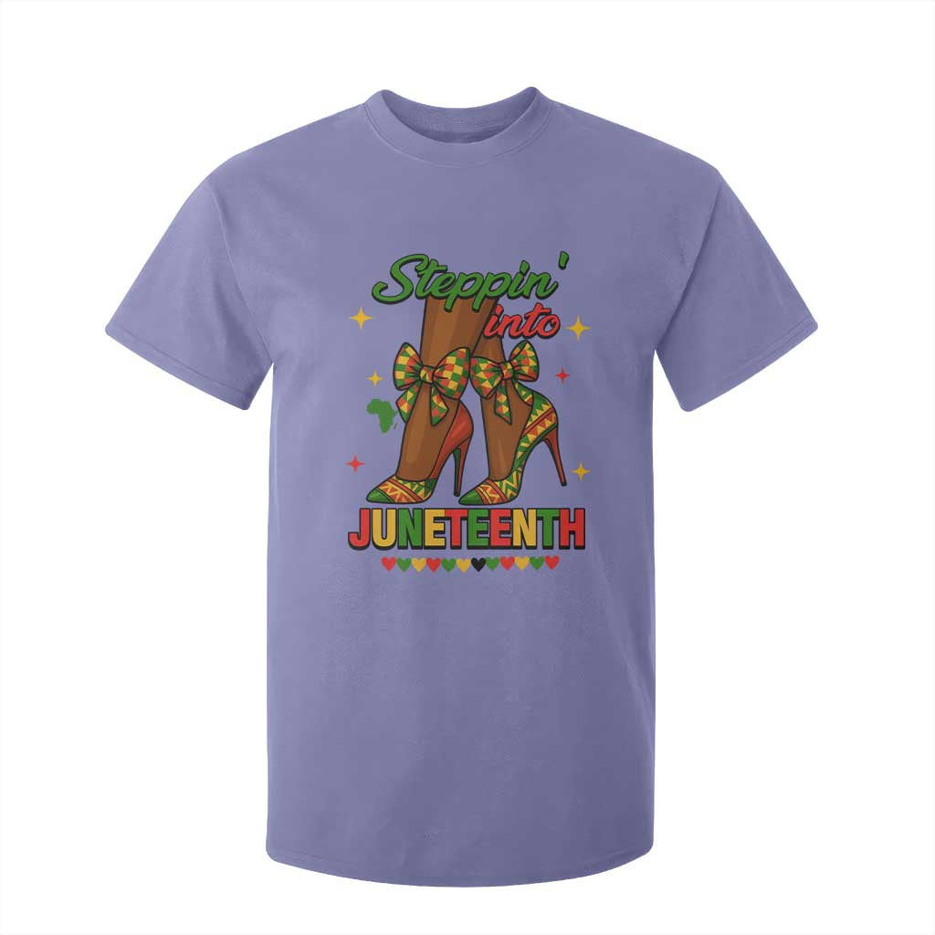 Stepping Into Juneteenth T Shirt For Kid Afro Diva High with African Pride TS02 Violet Print Your Wear