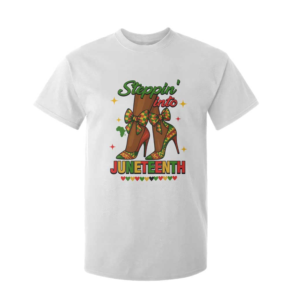 Stepping Into Juneteenth T Shirt For Kid Afro Diva High with African Pride TS02 White Print Your Wear