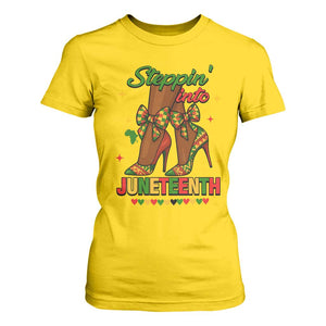 Stepping Into Juneteenth T Shirt For Women Afro Diva High with African Pride TS02 Daisy Print Your Wear