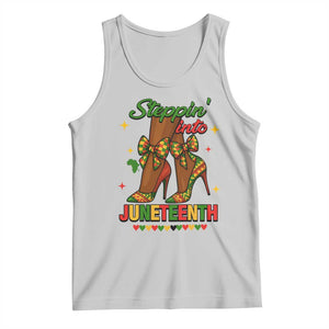 Stepping Into Juneteenth Tank Top Afro Diva High with African Pride TS02 Ash Print Your Wear