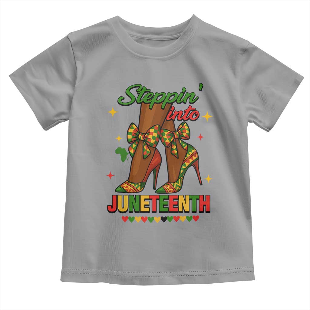 Stepping Into Juneteenth Toddler T Shirt Afro Diva High with African Pride TS02 Sport Gray Print Your Wear