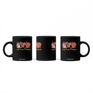Strawberry Festival Coffee Mug Peace Love Strawberry Cute Fruit Lover TS02 Print Your Wear