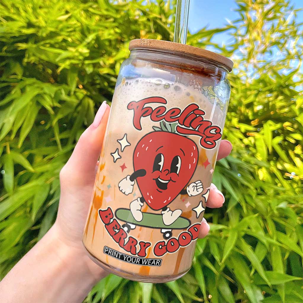 Strawberry Festival Glass Can Cute Feeling Berry Good Fruit Lover TS02 Print Your Wear