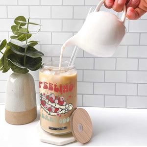 Strawberry Festival Glass Can Feeling Berry Good Fruit Lover Skeleton Hand TS02 Print Your Wear