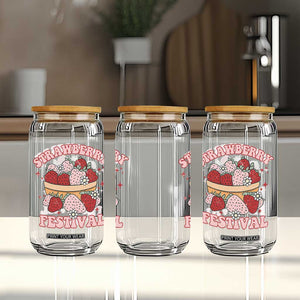 Strawberry Festival Glass Can Retro Strawberries Fruit Lover TS02 Print Your Wear