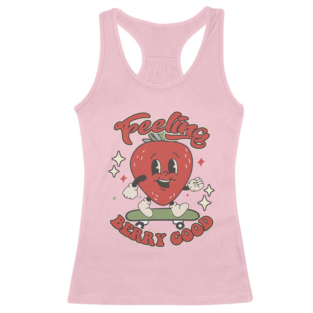 Strawberry Festival Racerback Tank Top Cute Feeling Berry Good Fruit Lover TS02 Light Pink Print Your Wear