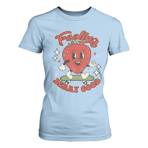 Strawberry Festival T Shirt For Women Cute Feeling Berry Good Fruit Lover TS02 Light Blue Print Your Wear