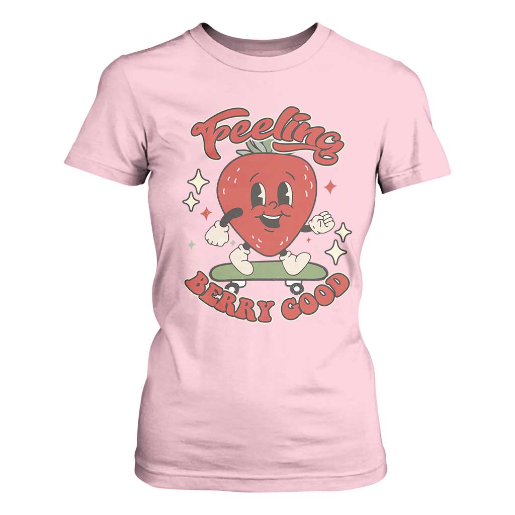 Strawberry Festival T Shirt For Women Cute Feeling Berry Good Fruit Lover TS02 Light Pink Print Your Wear