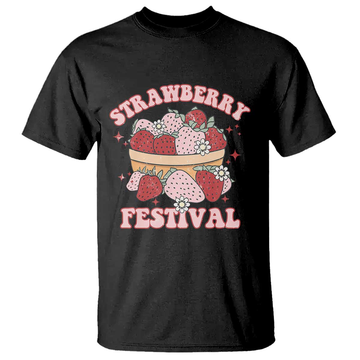 Strawberry Festival T Shirt Retro Strawberries Fruit Lover TS02 Black Print Your Wear