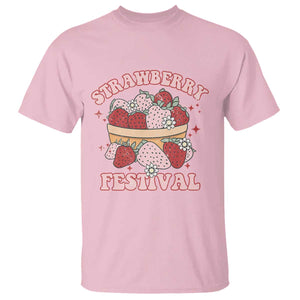Strawberry Festival T Shirt Retro Strawberries Fruit Lover TS02 Light Pink Print Your Wear