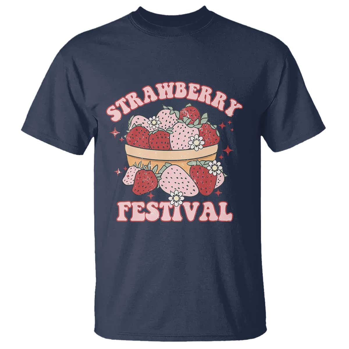 Strawberry Festival T Shirt Retro Strawberries Fruit Lover TS02 Navy Print Your Wear
