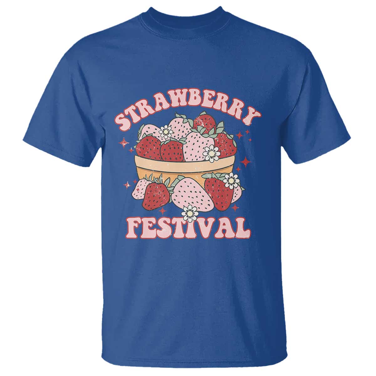 Strawberry Festival T Shirt Retro Strawberries Fruit Lover TS02 Royal Blue Print Your Wear