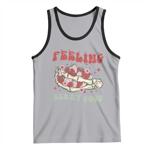 Strawberry Festival Tank Top Feeling Berry Good Fruit Lover Skeleton Hand TS02 Athletic Heather Black Print Your Wear
