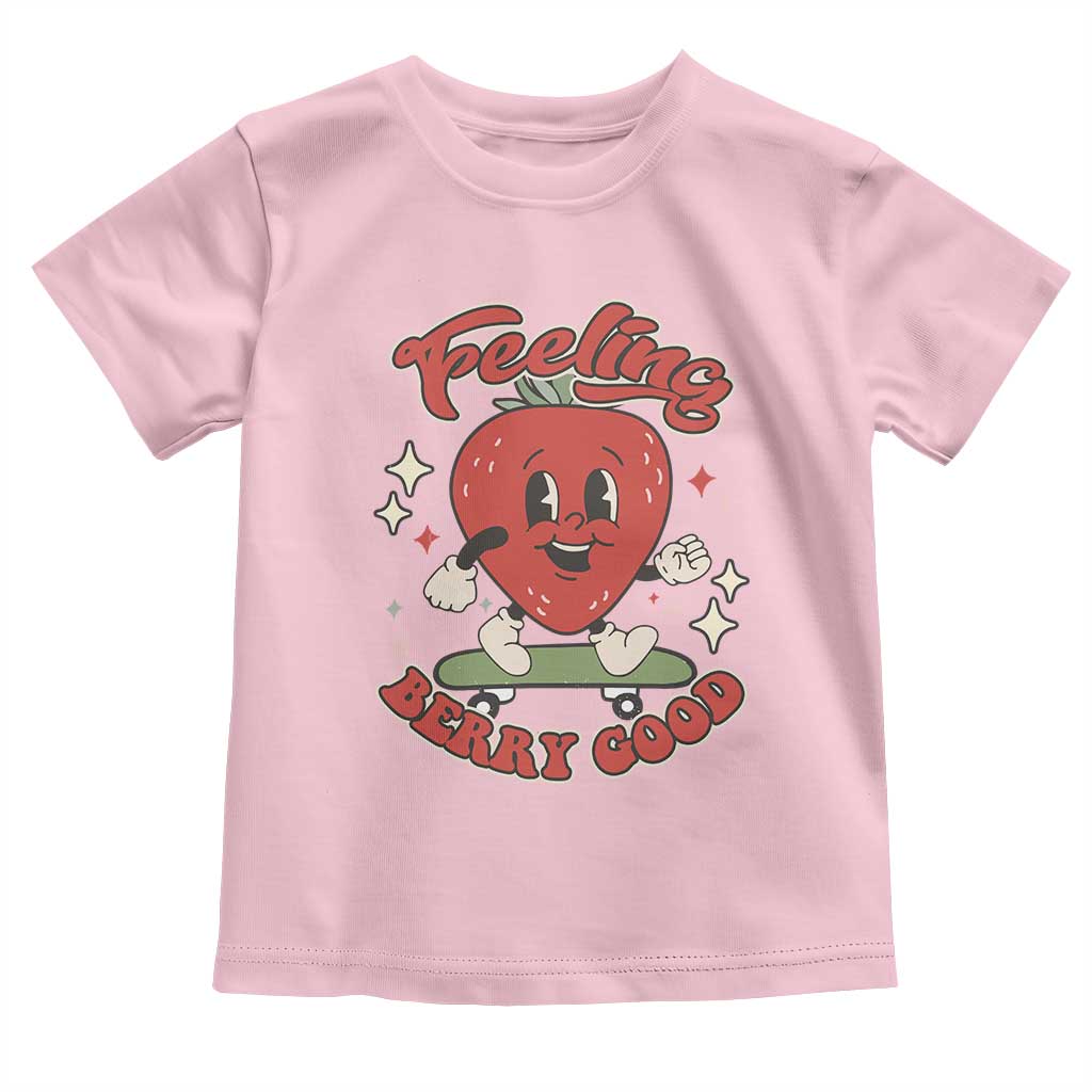 Strawberry Festival Toddler T Shirt Cute Feeling Berry Good Fruit Lover TS02 Light Pink Print Your Wear