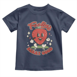 Strawberry Festival Toddler T Shirt Cute Feeling Berry Good Fruit Lover TS02 Navy Print Your Wear