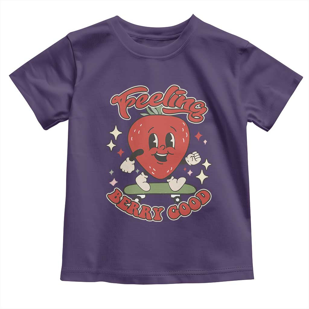 Strawberry Festival Toddler T Shirt Cute Feeling Berry Good Fruit Lover TS02 Purple Print Your Wear