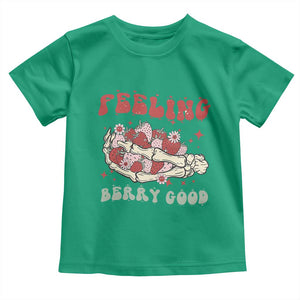 Strawberry Festival Toddler T Shirt Feeling Berry Good Fruit Lover Skeleton Hand TS02 Irish Green Print Your Wear
