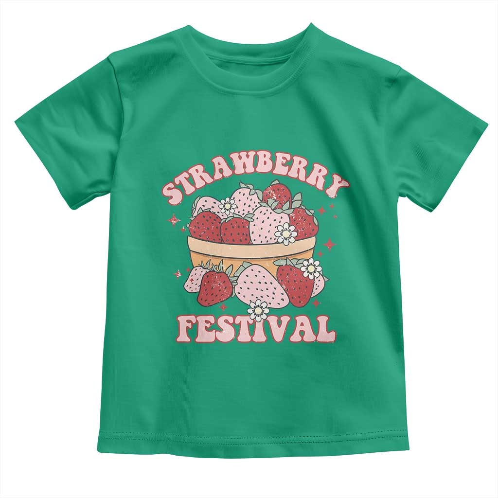 Strawberry Festival Toddler T Shirt Retro Strawberries Fruit Lover TS02 Irish Green Print Your Wear