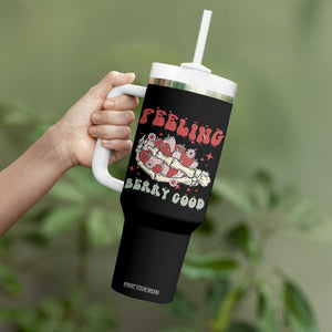 Strawberry Festival Tumbler With Handle Feeling Berry Good Fruit Lover Skeleton Hand TS02 Print Your Wear