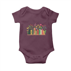 Subtle FDT 8647 Baby Onesie Foxtrots Deltas Tangos Book Lovers Flower TS02 Maroon Print Your Wear