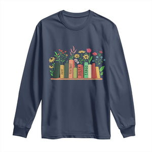 Subtle FDT 8647 Long Sleeve Shirt Foxtrots Deltas Tangos Book Lovers Flower TS02 Navy Print Your Wear