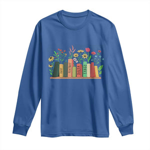 Subtle FDT 8647 Long Sleeve Shirt Foxtrots Deltas Tangos Book Lovers Flower TS02 Royal Blue Print Your Wear