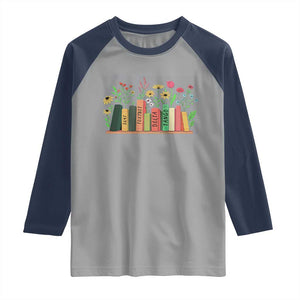 Subtle FDT 8647 Raglan Shirt Foxtrots Deltas Tangos Book Lovers Flower TS02 Sport Gray Navy Print Your Wear