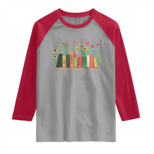 Subtle FDT 8647 Raglan Shirt Foxtrots Deltas Tangos Book Lovers Flower TS02 Sport Gray Red Print Your Wear