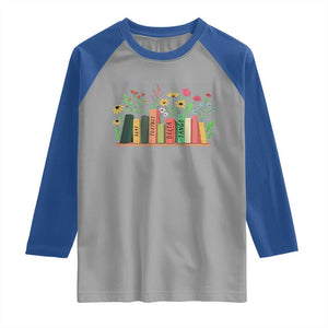 Subtle FDT 8647 Raglan Shirt Foxtrots Deltas Tangos Book Lovers Flower TS02 Sport Gray Royal Print Your Wear