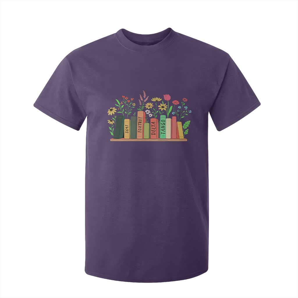 Subtle FDT 8647 T Shirt For Kid Foxtrots Deltas Tangos Book Lovers Flower TS02 Purple Print Your Wear