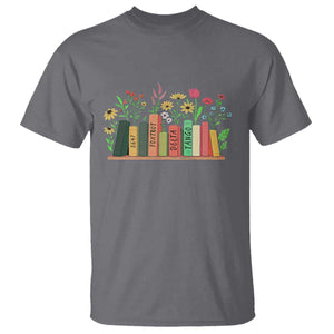Subtle FDT 8647 T Shirt Foxtrots Deltas Tangos Book Lovers Flower TS02 Charcoal Print Your Wear