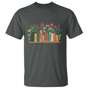 Subtle FDT 8647 T Shirt Foxtrots Deltas Tangos Book Lovers Flower TS02 Dark Heather Print Your Wear